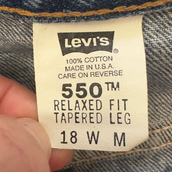 Vintage Levi's 550 Jeans Women's Size 18 Relaxed Fit Tapered Leg Made in USA - Picture 11 of 12